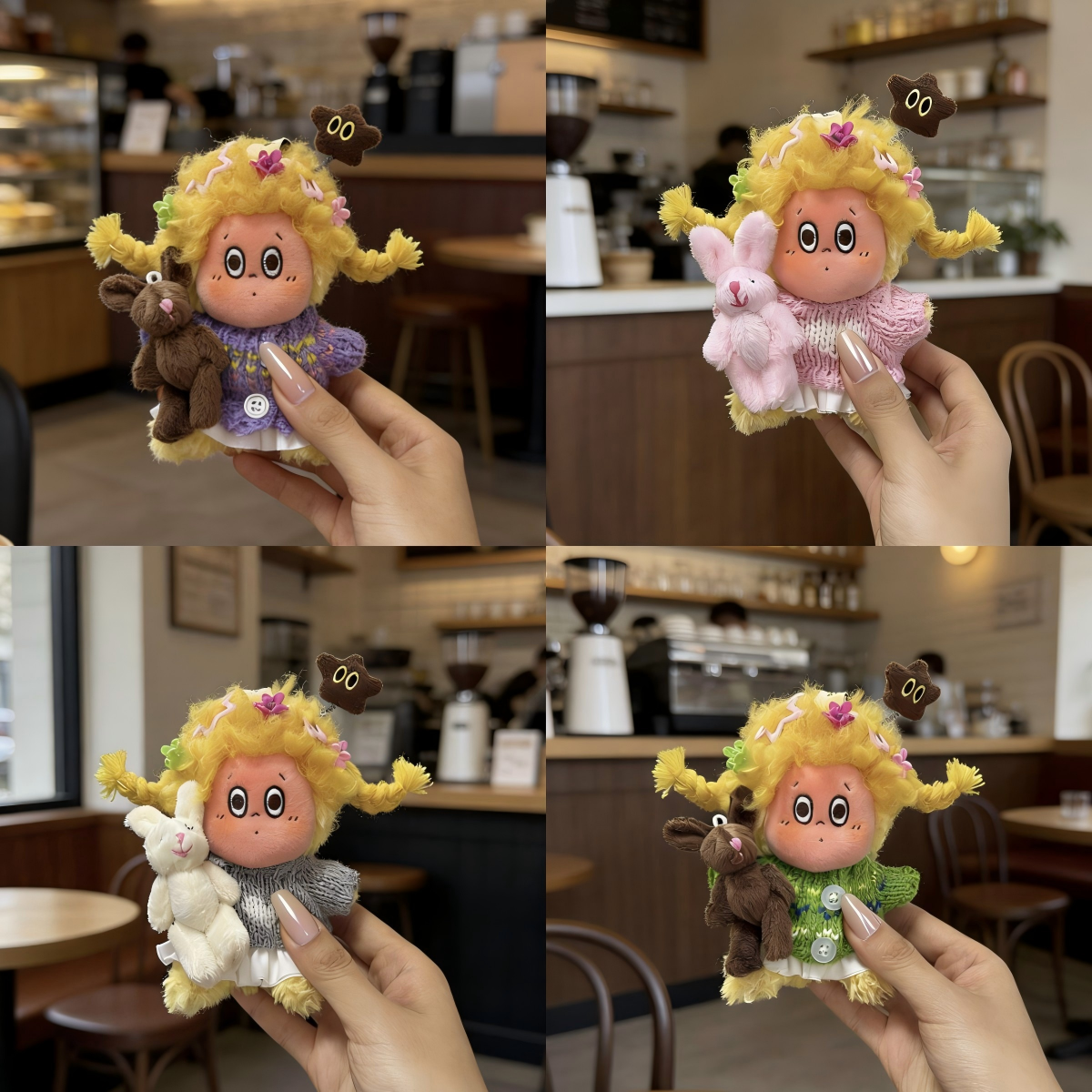 星星人娃衣理发爆炸头毛绒挂件衣服配饰假发辫子发夹可爱毛衣套装,模玩/动漫/周边/娃圈三坑/桌游,潮玩娃衣,淘宝优惠券,粉丝福利购,淘宝优惠卷