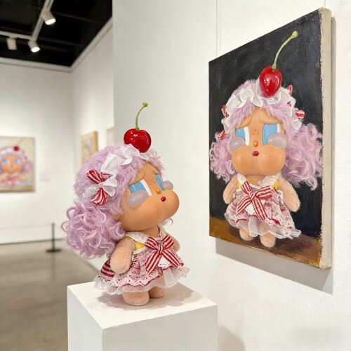 crybaby一起冲浪娃衣哭娃衣服度假搪胶15cm公仔可爱粉裙樱桃头饰