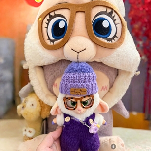 疯狂动物城衣服囚服羊副市长娃衣毛绒玩偶替换装紫色毛衣帽子套装