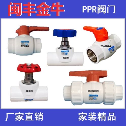 ppr截止阀开关活接阀门闽丰金牛