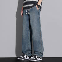 Loose straight-leg jeans for men 2026 new autumn trend American high street workwear wide-leg casual pants for men thumbnail 5