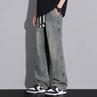 Loose straight-leg jeans for men 2026 new autumn trend American high street workwear wide-leg casual pants for men thumbnail 8