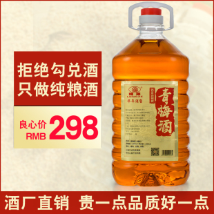 东北散装白酒纯粮食泡制青梅酒2.5L约5斤桶装原浆高粱水果酒35度