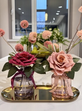 栀子花香薰家用客厅卧室卫生间去异味香氛摆件持久留香高颜值大瓶