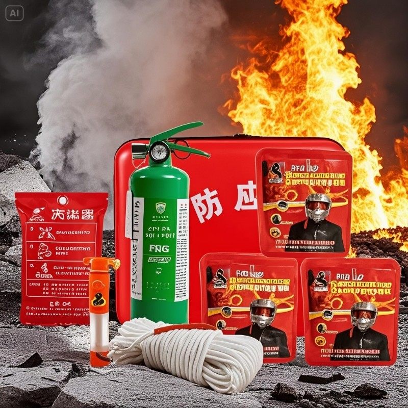 万宝消防应急包箱四口之家用火灾逃生套装防烟毒面具罩灭火器毯,五金/工具,家用消防套装,淘宝优惠券,粉丝福利购,淘宝优惠卷