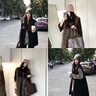 秋冬高级感中长款宽松仿羊羔毛马甲外套复古百搭慵懒风保暖设计感