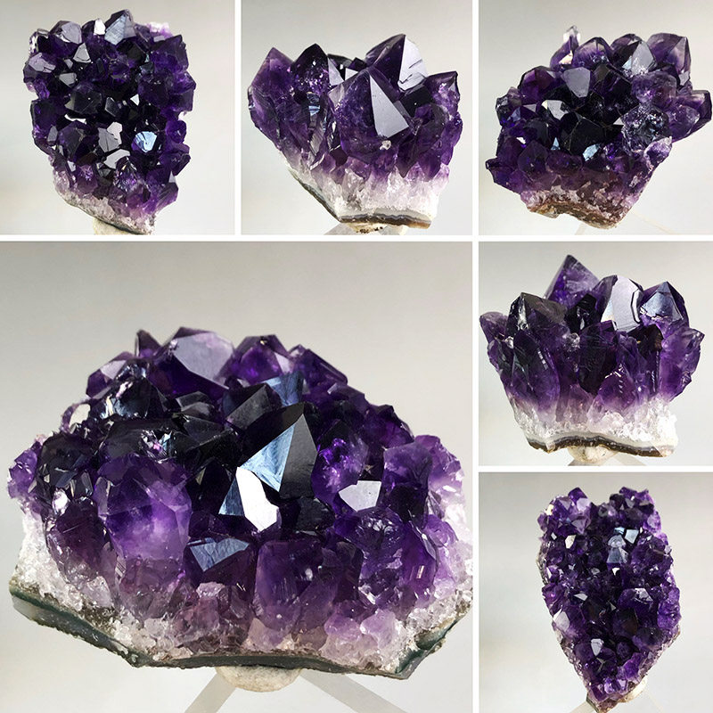 天然乌拉圭紫水晶簇原石摆件消磁石居家装饰品紫晶标本饰品