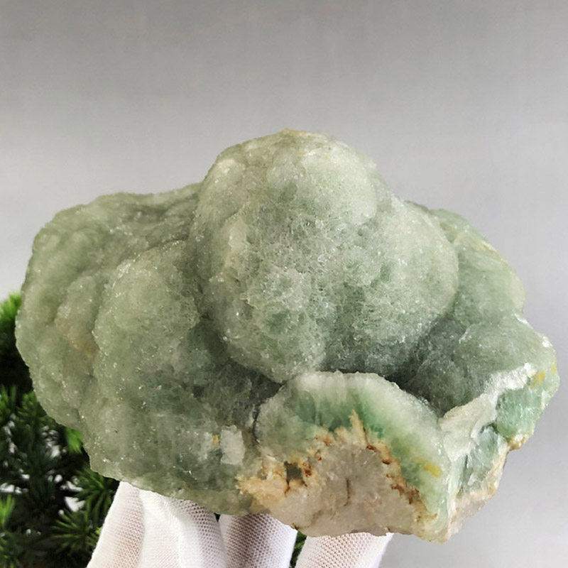 天然绿萤石原石摆件水晶原石矿物晶体奇石标本客厅博古架桌面摆件