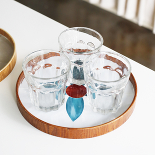 那儿彩色玻璃DIY材料包自制创意礼物团建活动ins风紫竹梅木托盘