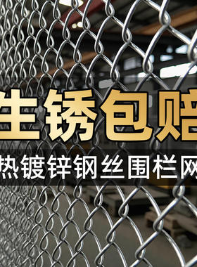 热镀锌钢丝网防锈铁丝网勾花网养鸡菜园养殖围栏网格护栏防护家用