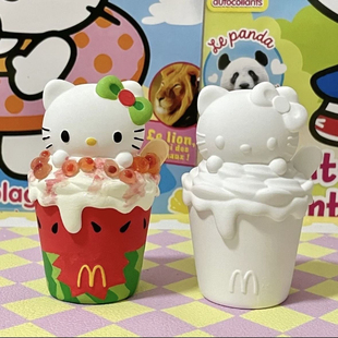 麦旋风香薰石膏娃娃diy涂色3D立体kitty猫摆件团建儿童填色玩具