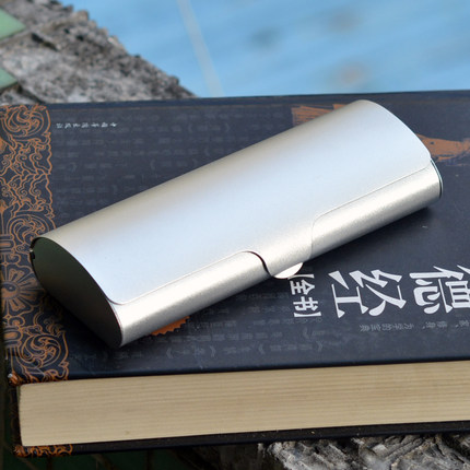 店主强烈推荐环保简约纯铝金属眼镜盒超轻便防压便携眼睛收纳盒