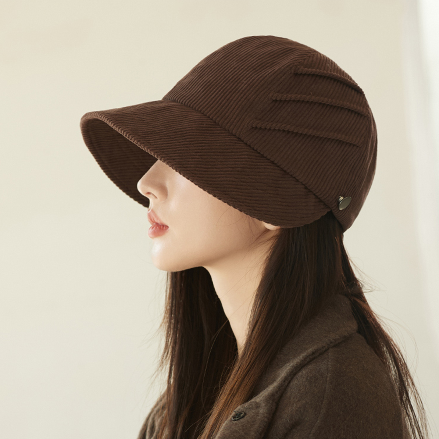 赵露思同款鸭舌帽子女秋冬季2025新款加宽渔夫帽时尚优雅防晒帽子