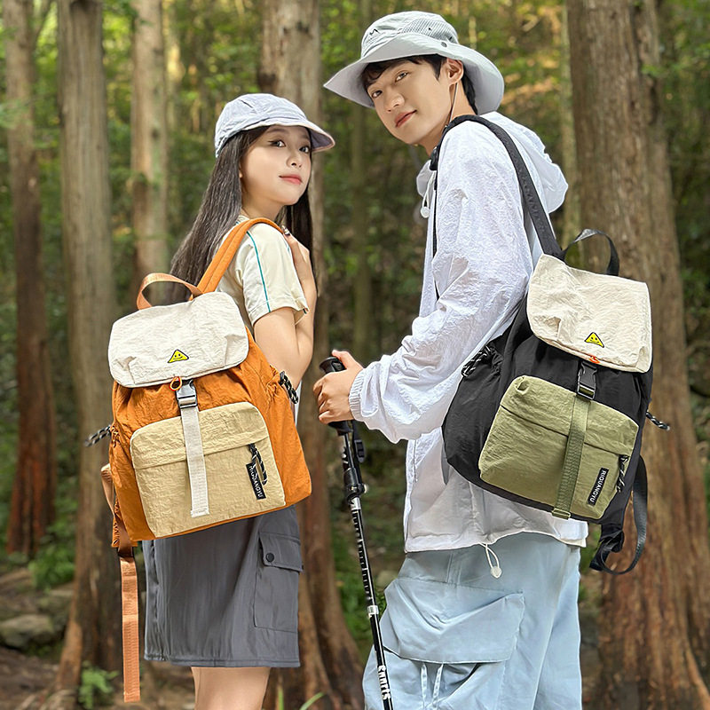 森系ins新款高颜值清新甜美撞色拼接背包情侣轻便登山双肩包,箱包皮具/热销女包/男包,双肩背包,淘宝优惠券,粉丝福利购,淘宝优惠卷