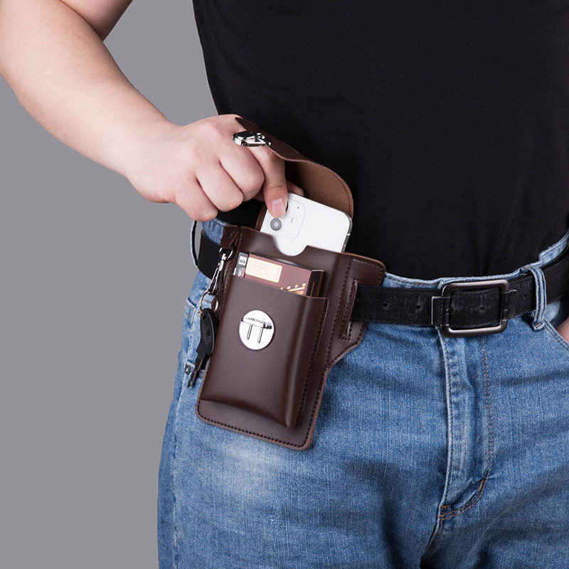 真皮质感手机腰包男新款多功能穿皮带挂包竖款手机套手机包男工地,箱包皮具/热销女包/男包,男士包袋,淘宝优惠券,粉丝福利购,淘宝优惠卷