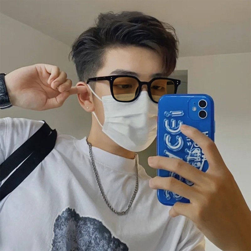 墨镜男款2026新款黑框茶色网红高级感开车适用大脸显瘦太阳眼镜女