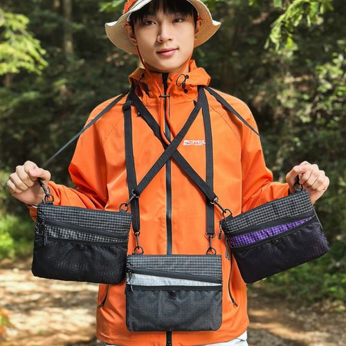 日系工装小挎包情侣时尚轻便登山多用途单肩包轻便户外运动斜挎包