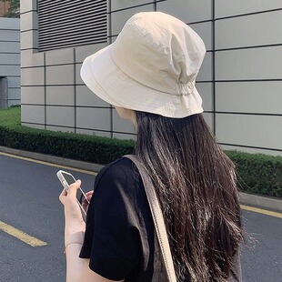 2025新款防晒渔夫帽女夏季遮脸防紫外线大帽檐遮阳帽户外太阳帽子