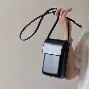 2025新款 韩国复古手机包竖款 百搭单肩斜挎男女通用日韩简约零钱包
