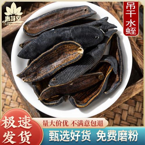 金边水蛭干中药材清水吊干宽体金边蛭东北蚂蟥素野生蚂蝗大片打粉