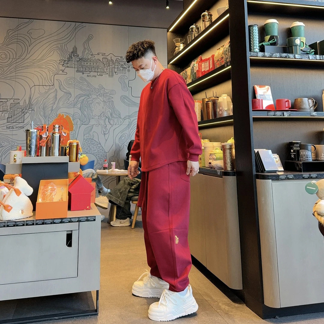 今年流行特惠冬季新年新款马上有福舒适刺绣卫衣百搭纯色休闲时尚,男装,休闲运动套装,淘宝优惠券,粉丝福利购,淘宝优惠卷