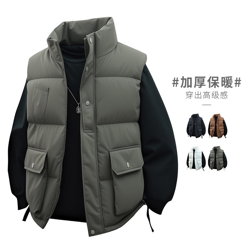 今年流行特惠美式潮牌大码立领棉衣马甲男冬季纯色保暖坎肩夹克,男装,常规马甲,淘宝优惠券,粉丝福利购,淘宝优惠卷