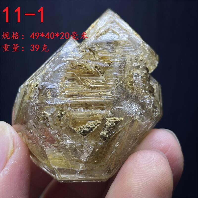 천연 파키스탄 노란색 네일 창 해골 크리스탈 원시 돌 장식 세미 귀중한 미네랄 크리스탈 표본 이상한 돌