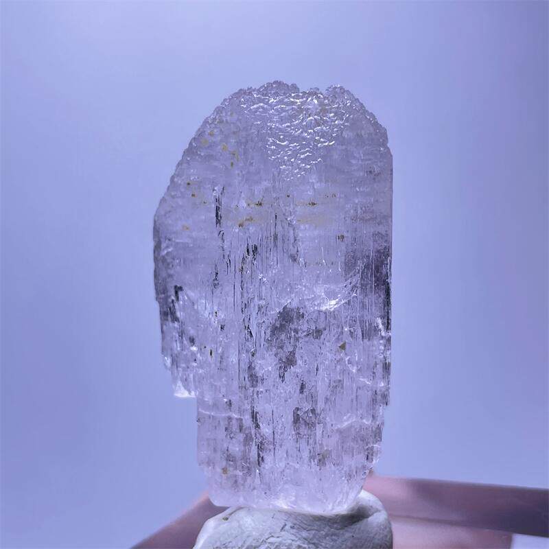 자연 용해 너바나 라이트 핑크 토파즈 거친 돌 DIY 펜던트 얼음 투명 무지개 광물 표본 수집 준 보석