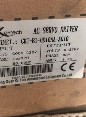 keytech CKT-B1-0D10AA-A010伺服驱动 ~议价
