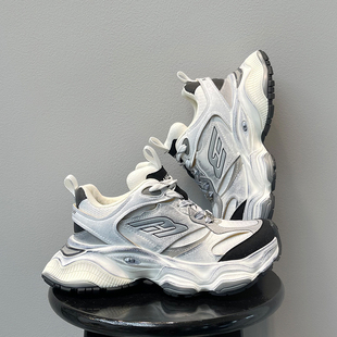 女ins百搭脏脏做旧厚底增高运动休闲鞋 刘昊然走秀同款 巴黎老爹鞋