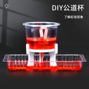 公道杯拼装模型DIY科技小制作STEM虹吸科学实验儿童教具器材套装
