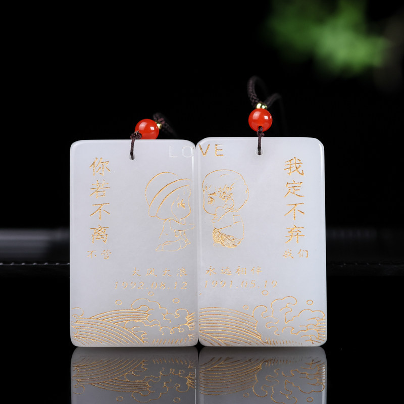 视频号抖音同款天然金丝玉定制情颈饰