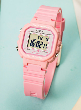 卡西欧手表女公主糖果运动小方块学生石英电子女表LA-20WH-4A1/1A