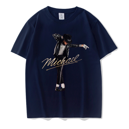 纪念迈克尔杰克逊Michael Jackson短袖T恤男女纯棉运动体恤衫半袖