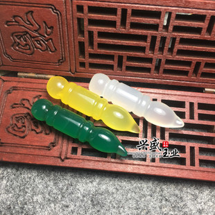 天然冰种玉髓妙笔生花吊坠玛瑙金榜题名毛笔挂件男女款项链玉坠