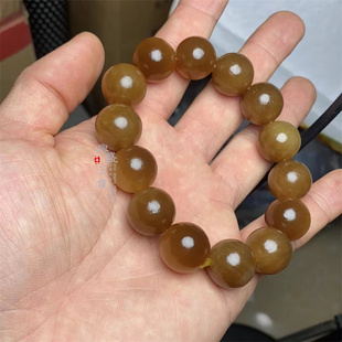 天然阿富汗玉圆珠手串卡16mm方解玉糖色手链送男友玉石生日礼物