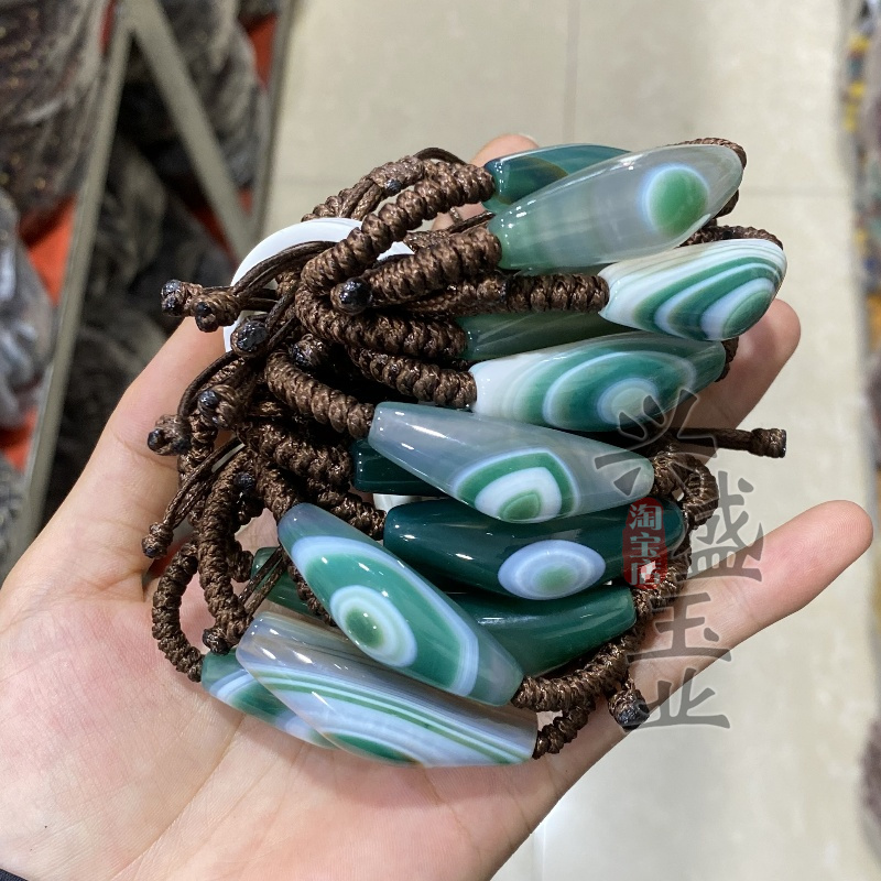 天然玛瑙缠丝天眼一眼天珠手串纯手工编织天眼手链情侣中国冈款