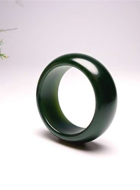 天然和田玉戒指 新疆青玉指环 男女士情侣款尾戒对戒个性拇指玉环