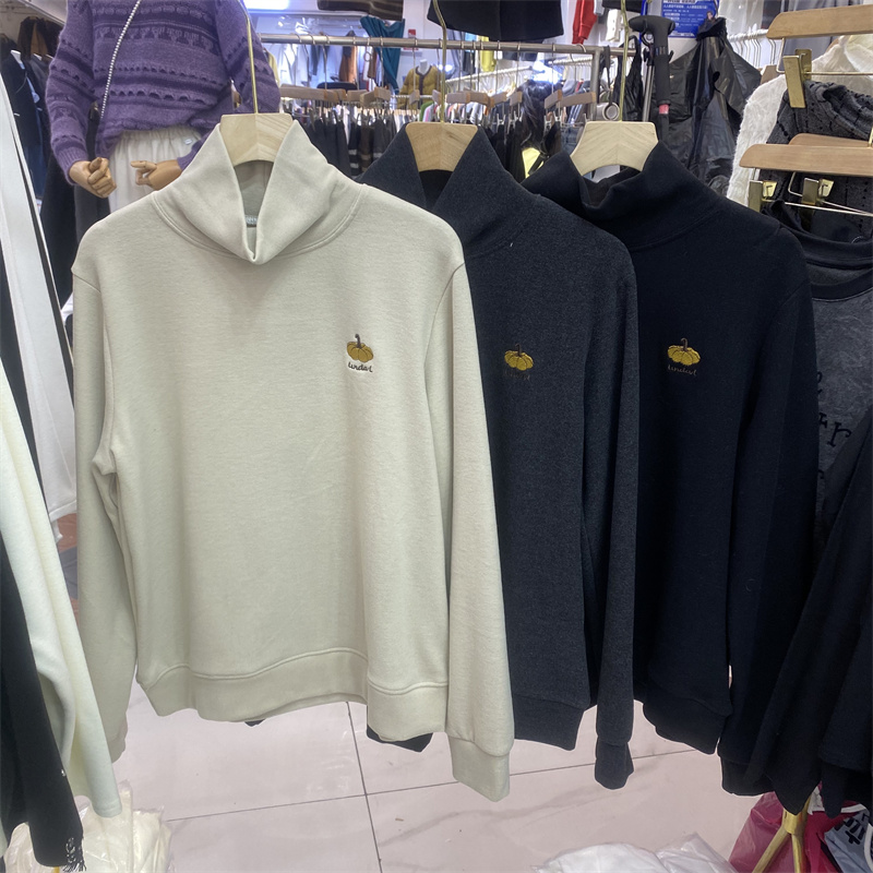 中式6322冬款堆堆领长袖T恤