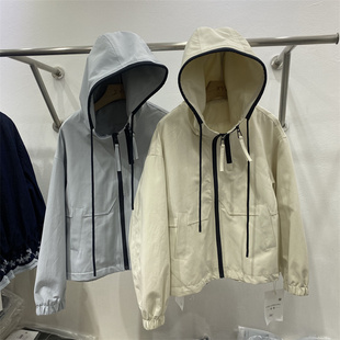 韩版2026春款连帽短外套女新款百搭防晒衣小个子冲锋衣夹克上衣