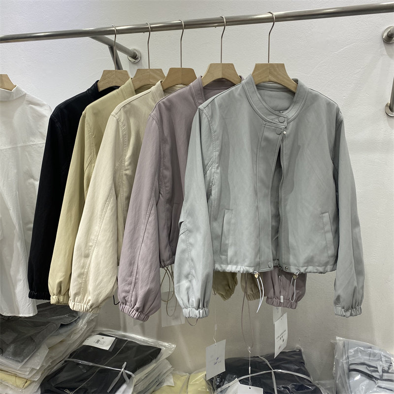 韩版2026春款宽松短款外套女新款显瘦小个子夹克直筒收腰上衣潮