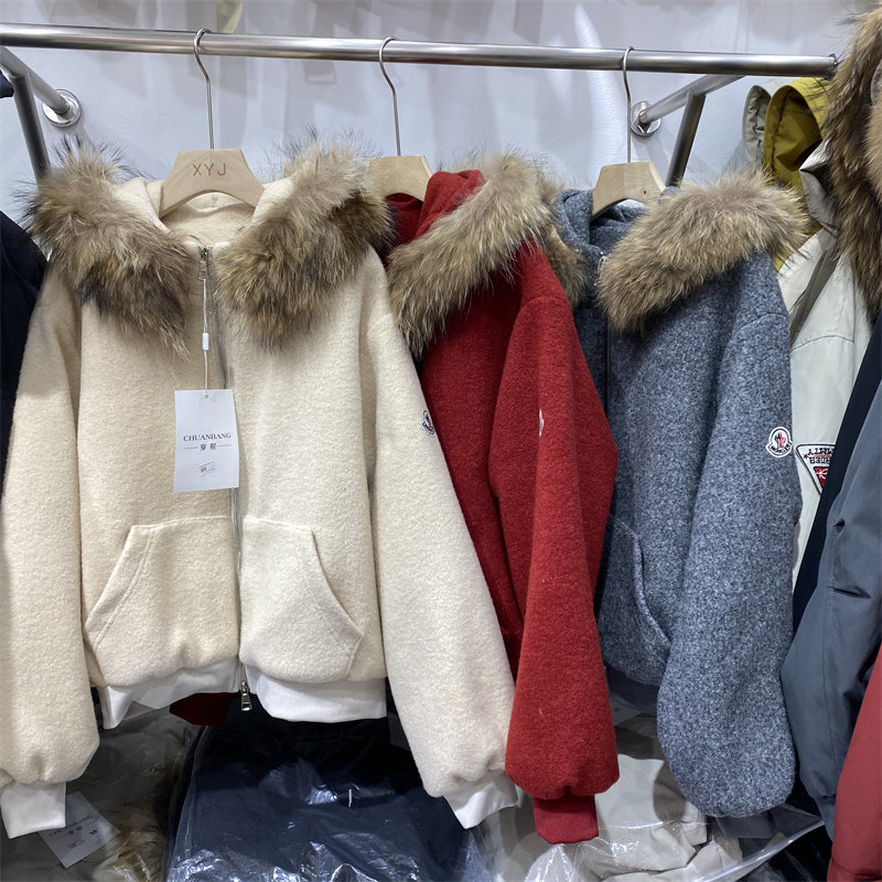 CB新中式656轻奢大毛领连帽上衣女冬季显瘦短款外套拉链加厚外套,女装/女士精品,短外套,淘宝优惠券,粉丝福利购,淘宝优惠卷