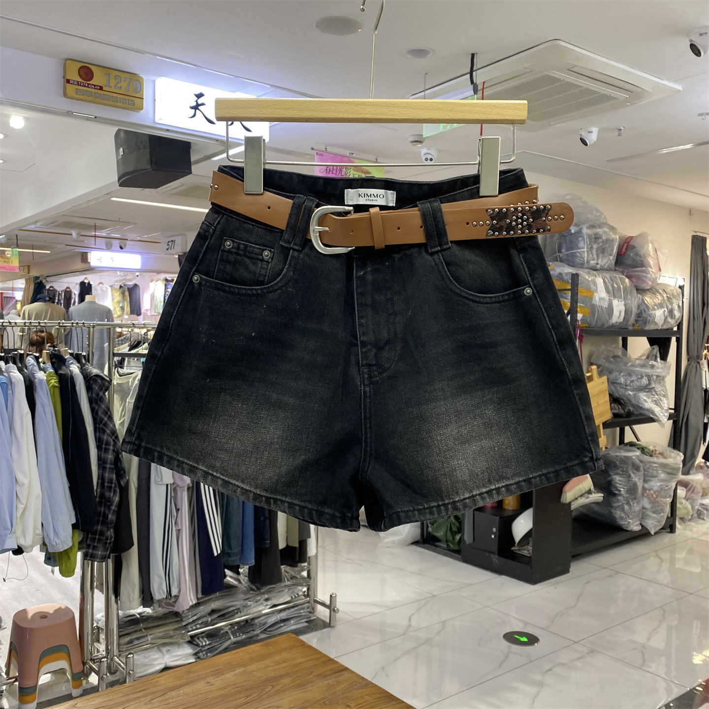 20209新款高腰显瘦牛仔短裤女