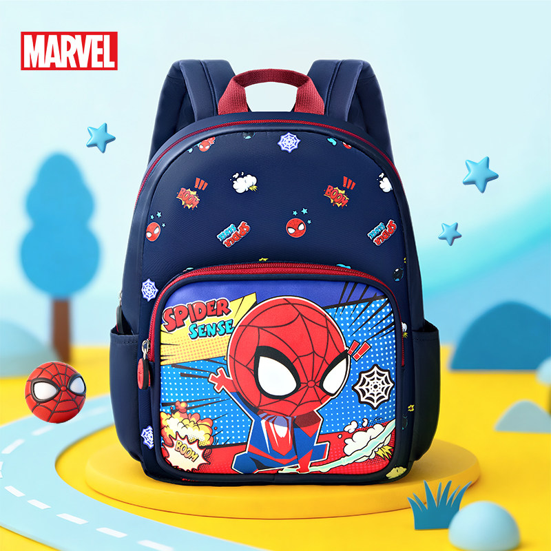迪士尼幼儿园书包男孩外出小背包超轻便防水宝宝可爱蜘蛛侠双肩包