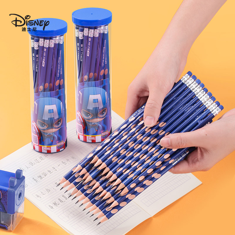 迪士尼铅笔支装带橡皮头儿童洞洞