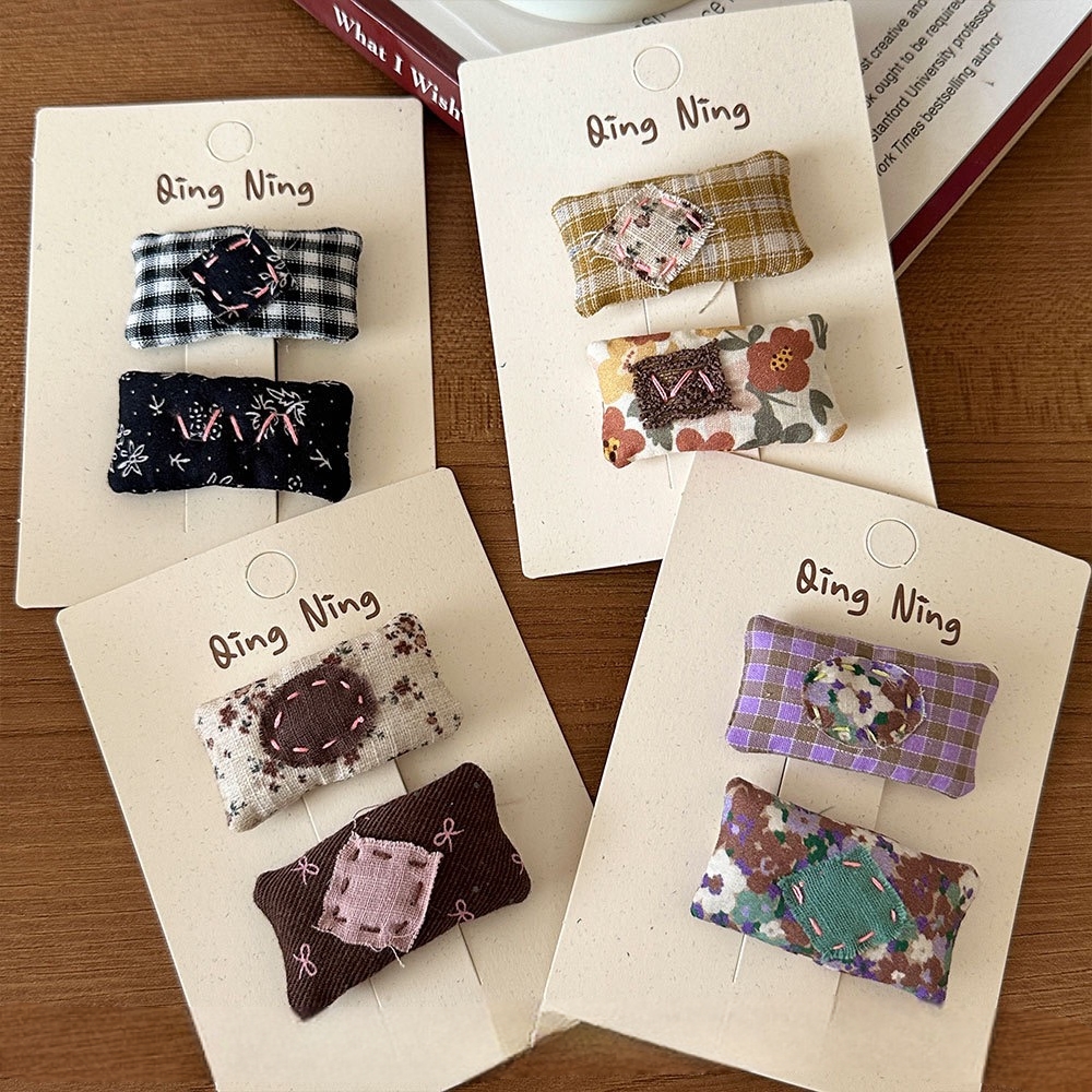 秋冬手作布艺手缝森系充棉BB夹女童甜美格外枕头发卡碎发夹侧边夹