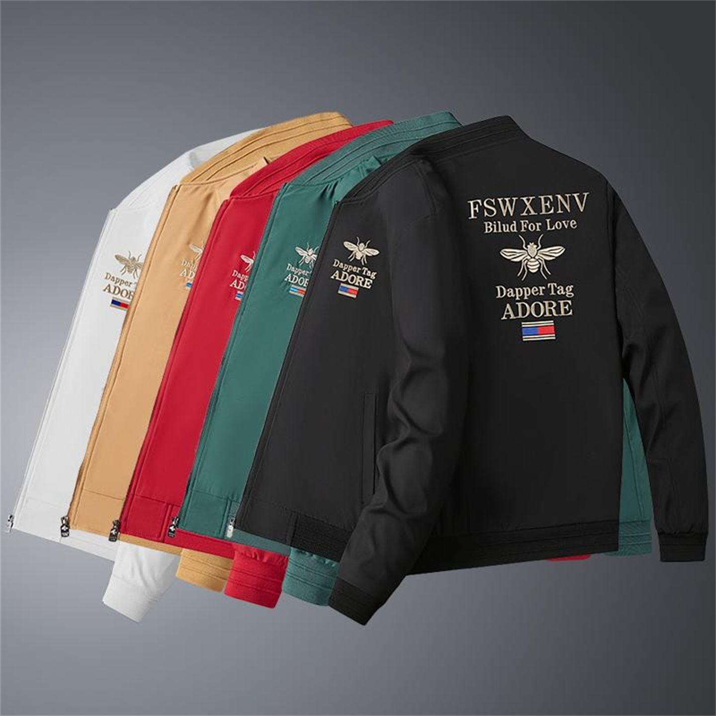 棒球领夹克男女潮流刺绣百搭外套