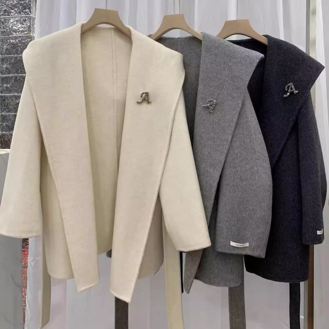 高端工厂直售短款双面羊毛大衣