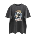 Washed Black Panda Print