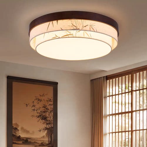 宋代美学新中式吸顶灯圆形客厅灯中国风大厅主灯卧室书房餐厅灯具